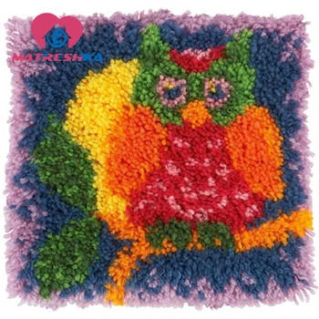 

Owl carpet embroidery cushions Diy embroidery pillow cross-stitch pillow latch hook kits embroidery carpet do it yourself gift