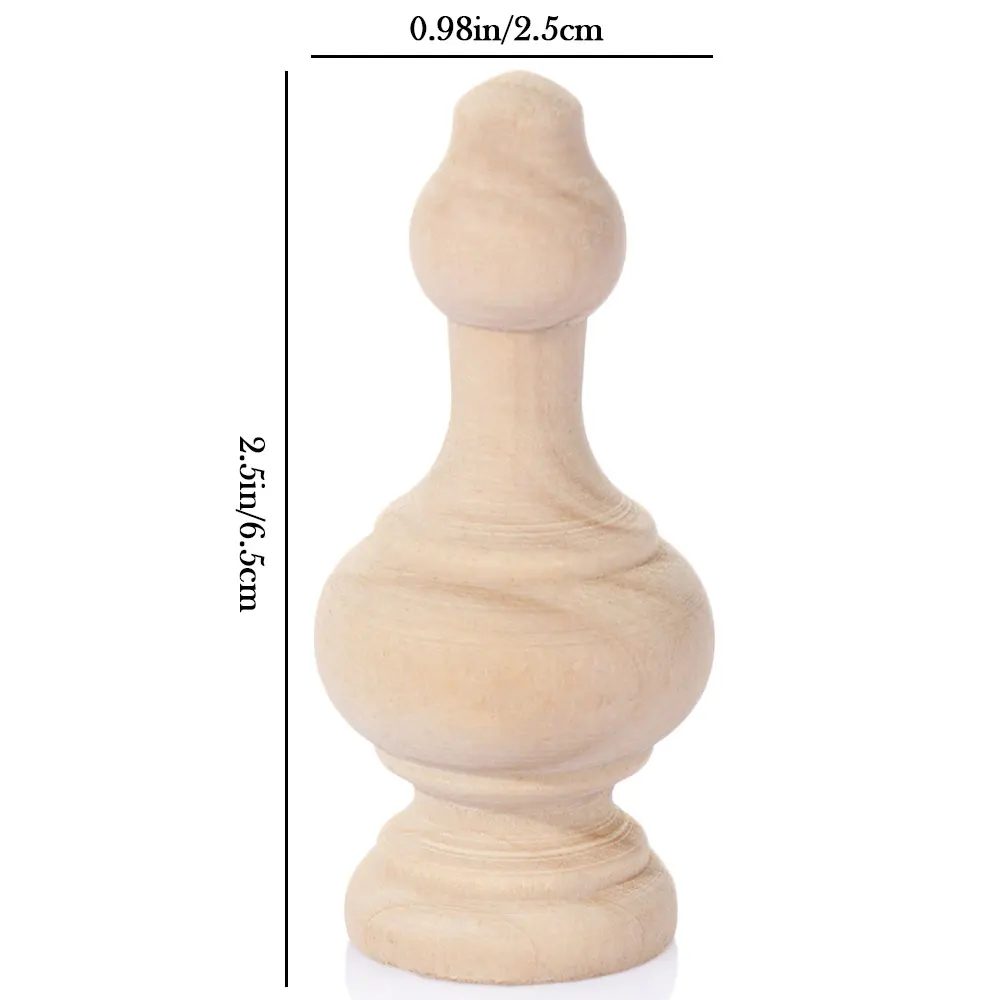 Vintage European-Style Solid Wood Carved Furniture Legs - Decorative Home Accents