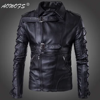 

New fashion men's motorcycle leather jacket decadent leather jacket