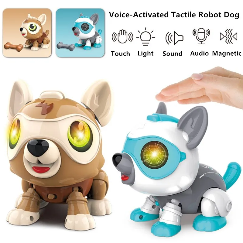 

Voice-Activated Touch Sensor Robot Dog Lighting And Sound Effects Timing Function Parent-Child Interaction Electronic Pet Dog