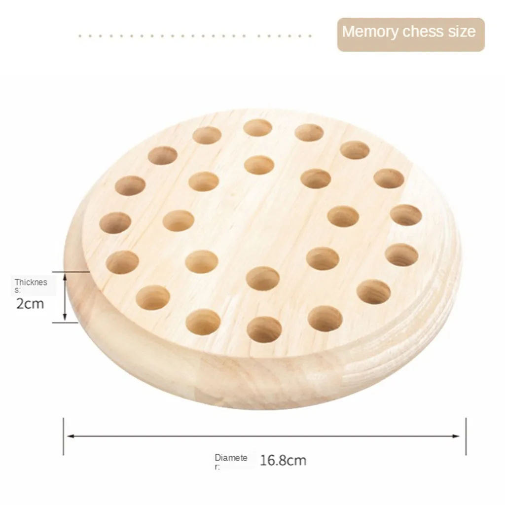 Wooden Memory Match Chess Game Children Puzzle Educational 3D Puzzles Toys