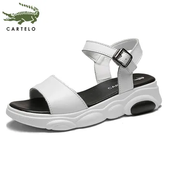 

CARTELO Women's Shoes Summer New Korean Comfortable Fashion Thick Wedge Heel Casual Sandals Women