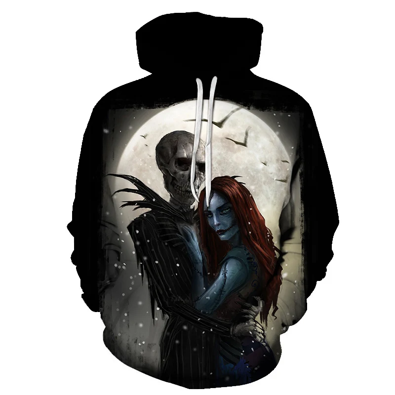 BZPOVB jack skellington Jack Sally 3d harajuku hoodies Sweatshirt Winter Nightmare Before Christmas Halloween streetwear - Цвет: LMWY-291