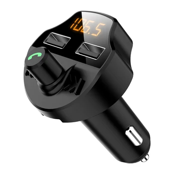 

12V~24V LED Voltage Screen FM Transmitter 5V/3.1A Dual USB Car Charger MP3 Player EDR Bluetooth V5.0 Car Kit Handsfree Wireless
