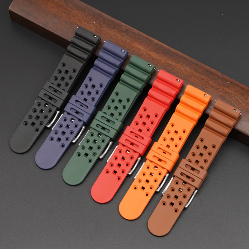 Quick Release Sport Waterproof Fluororubber Watch Strap with Tool