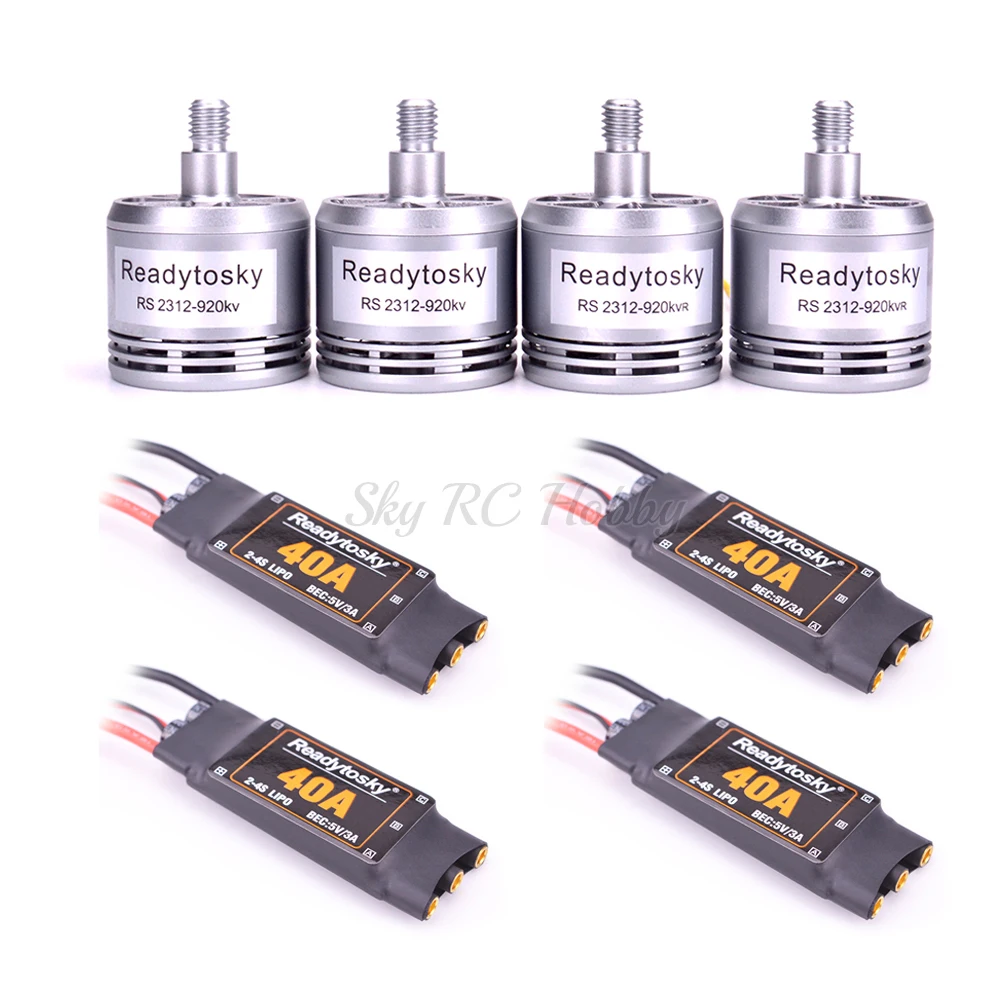 Readytosky 40A 2-4S ESC + 2312 920KV бесщеточный двигатель CW / CCW для квадрокоптера F450 S500 X500 RC |
