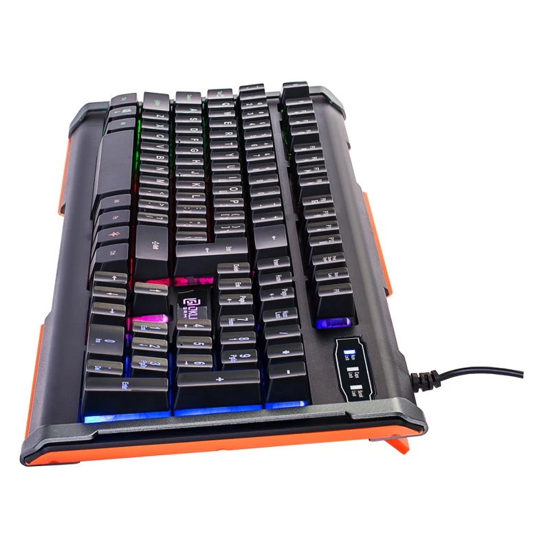 Клавиатура Oklick 717G BLACK DEATH черный/серый USB Multimedia for gamer LED