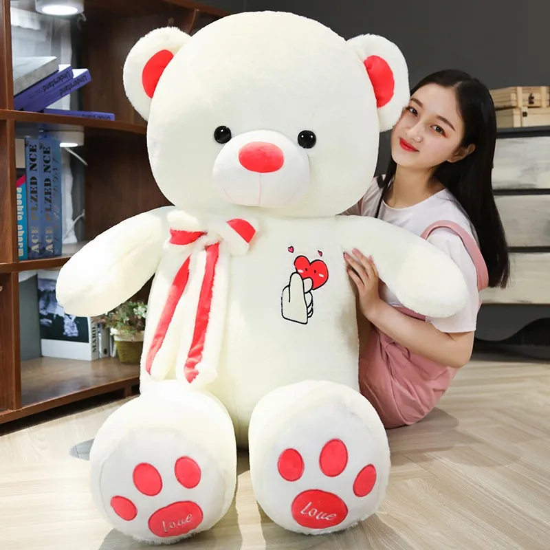 Мишка плюшевая с шарфом 80 120 см 4 цвета|Мягкие игрушки животные| |