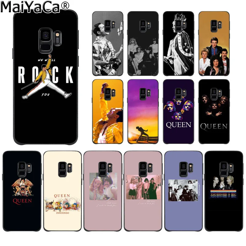 

MaiYaCa Freddie Mercury Queen band Arrived Black Cell Phone Case for Samsung S9 S9 plus S5 S6 S6edge S6plus S7 S7edge S8 S8plus