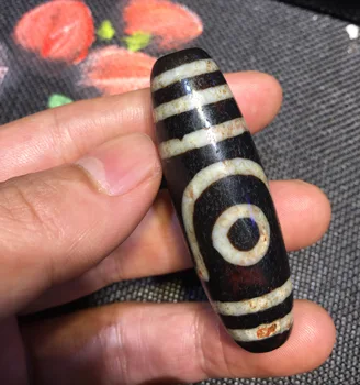 

Energy Magic Tibetan old Agate 2 Eye 4 Stripe Master Love dZi Bead Totem Amulet LKbrother
