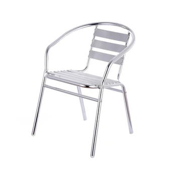 

Stainless steel chair back chair household simple and economical aluminum chair armrest single iron metal leisure thickening