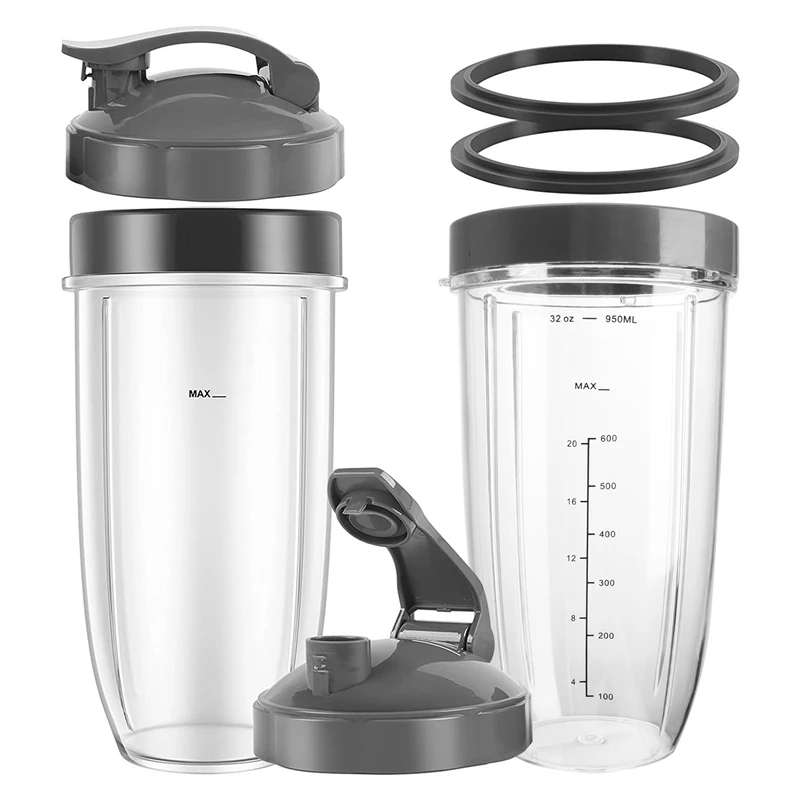 32 Oz Replacement Cups Compatible For Nutribullet 900W 600W Blenders