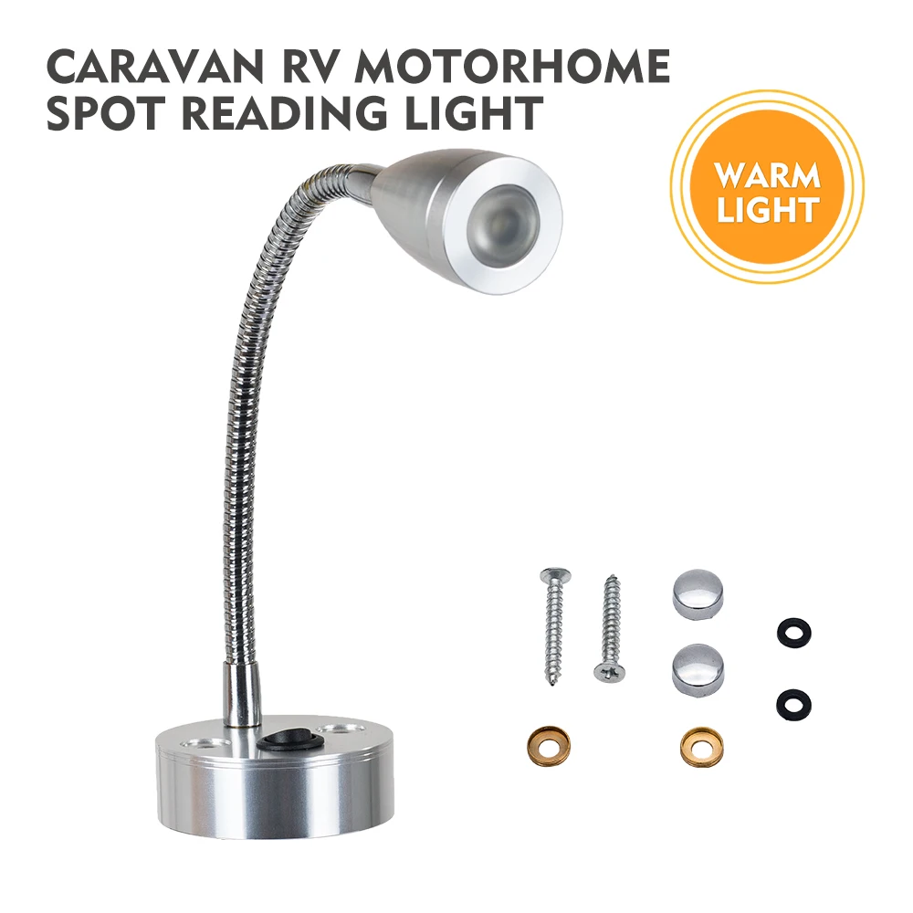 Indoor Reading Light 12V LED Spot Lamp Switch Warm For Camper Caravan Boat Motorhome | Автомобили и мотоциклы