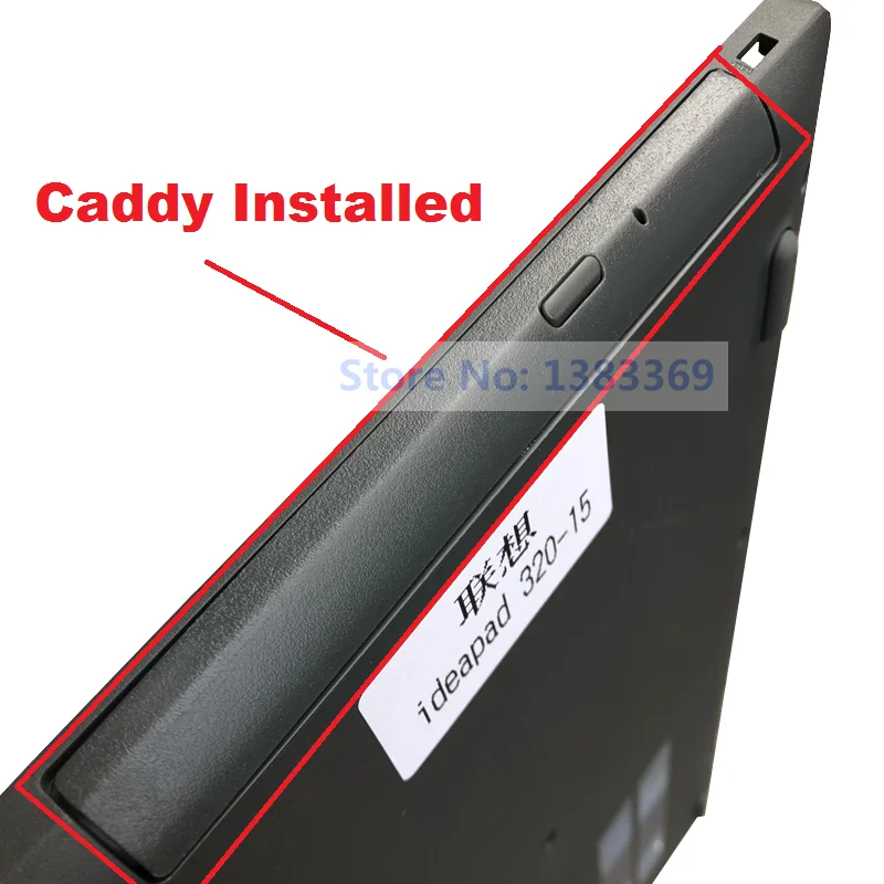 SATA 2-й жесткий диск SSD HDD модуль Caddy адаптер для lenovo ideapad 320 330 520 с серым ободком