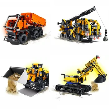 

Educational Child Series Engineering crane Christmas Gift Christmas Transport vehicle Model Master of architecture Mechanical
