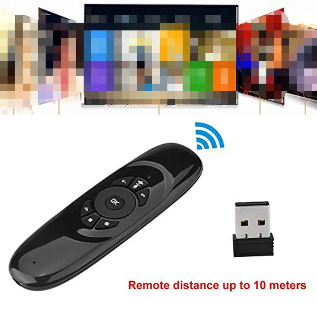 

C120 Multi-Language Version Wireless Air Mouse Mini Keyboard Mouse Somatosensory Gyroscope Double-Sided Remote Control
