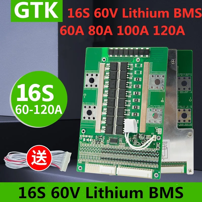 Smart BMS 16S 60A 80A 100A 120A литий-ионный lifepo4 такой же порт баланс контроллер bms для лодочного двигателя мощность двигателя