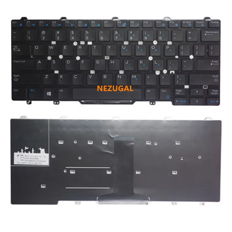 Tastiera Us Per Laptop Per Dell Latitude E5450 E5470 E7450 E7470 Nessuna Tastiera Retroilluminata