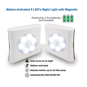 

PIR Motion Sensor Light LED Night Light Cupboard Wardrobe Bed Lamp LED Under Cabinet Night Light For Closet Stairs Kitchen home