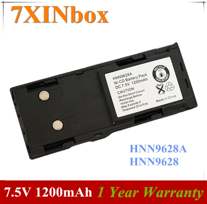 7xinbox 7 5 V 1200mAh HNN9628A HNN9628 HNN9628AR Ni-CD аккумулятор для Motorola GP88 GP300 GP600 GTX800 GTX900 PTX600 MTX638 LCS2000 |