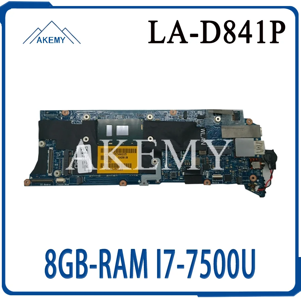 LA-D841P материнская плата для ноутбука For DELL XPS-13 9350 оригинальная 8GB-RAM I7-7500U |