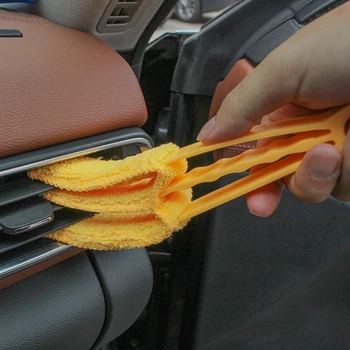 

Thick Fiber Car Cleaning Cloth Washing Multi Function Microfiber Car A/C Air Vent Cleaning Brush Window Louver Cleaner