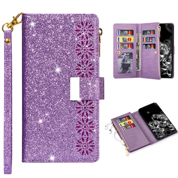 

Glitter Leather Case For Huawei P40 Pro P30 Lite P20 Flip Phone Case For Huawei Mate 20 Pro 10 Lite Y6 Y7 P Smart 2019 Wallet