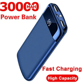 30000 xiaomi ポータブル powerbank ミニ電源銀行のためのミラースクリーン led ディスプレイの外部バッテリーパック iphone 11 poverbank 8