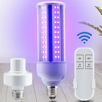 

18w/25w/30/40w Remote Control UVC Germicidal Light Ozone UV Ultraviolet Sterilizing Corn Bulb Lamp Home Clean