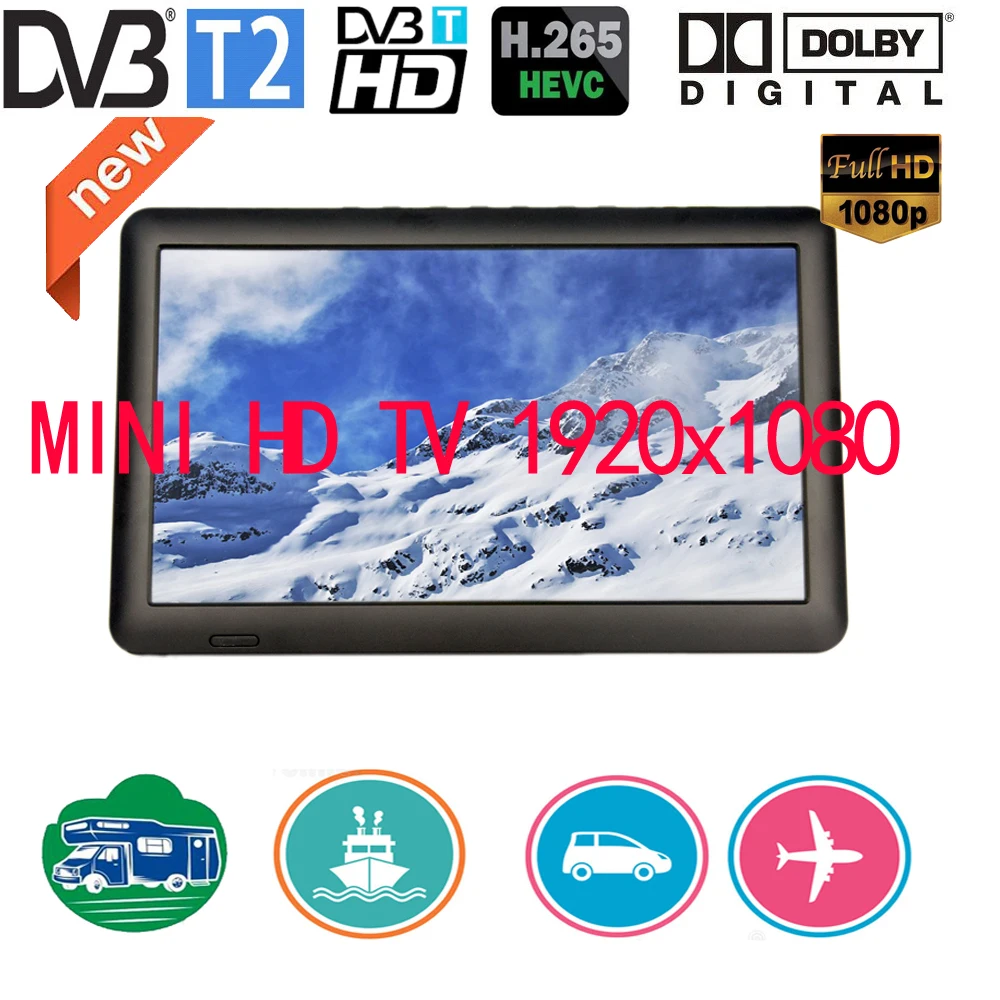 Leadstar HD 10 8 дюймовый светодиодный DVBT2/DVBT аналоговый портативный мини-Телевизор с
