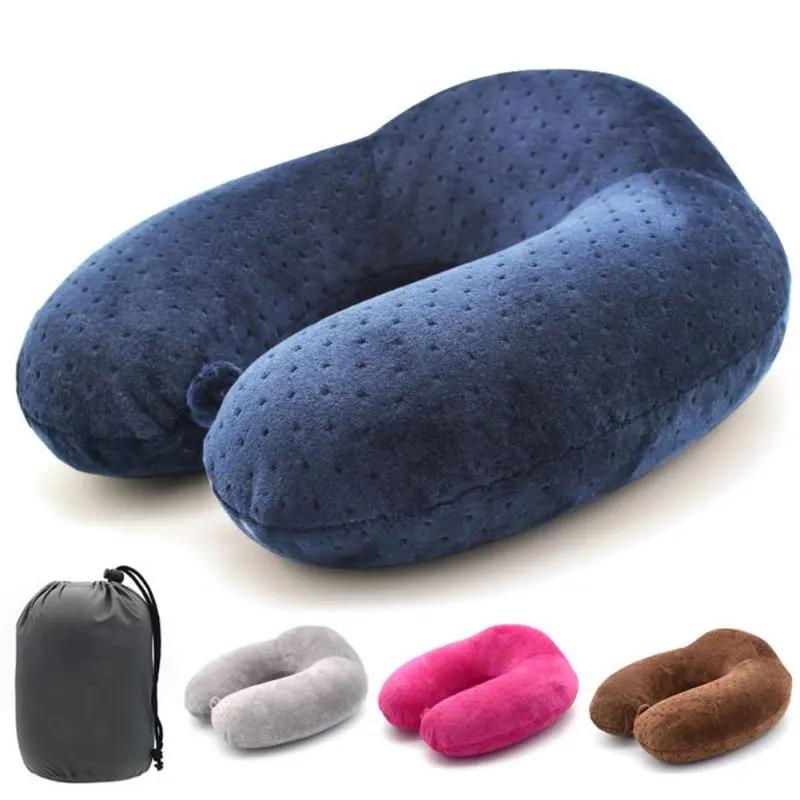 Мягкая u-образная Подушка, 1 шт., Автомобильная подушка для путешествий, воздушная подушка для дома, подушка для шеи, удобная офисная подушка