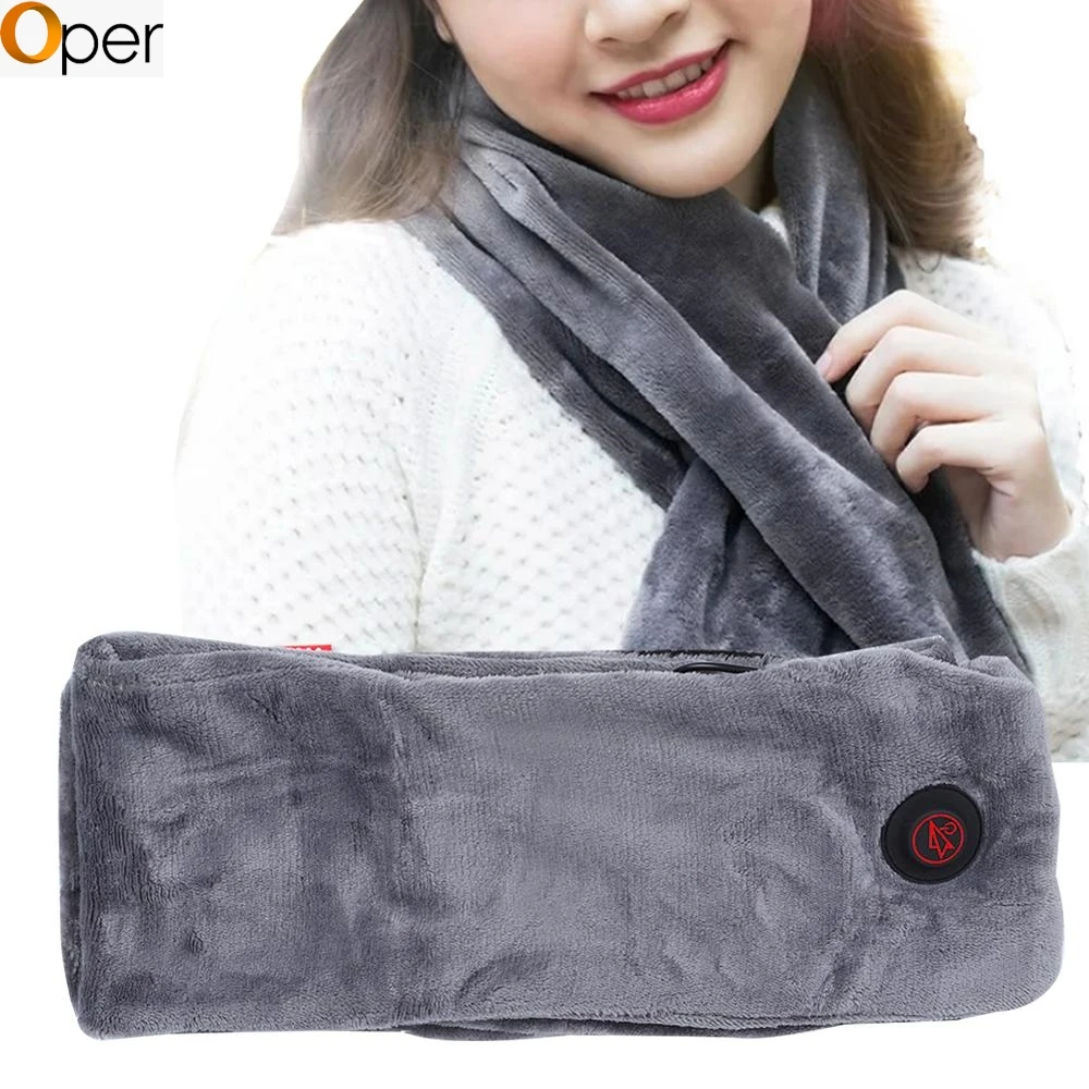 

USB Flannel Electric Heating Scarf Adjusted Keep Warm Thickening Cold Protection Nursing Cervical Scarves Portable Household New
