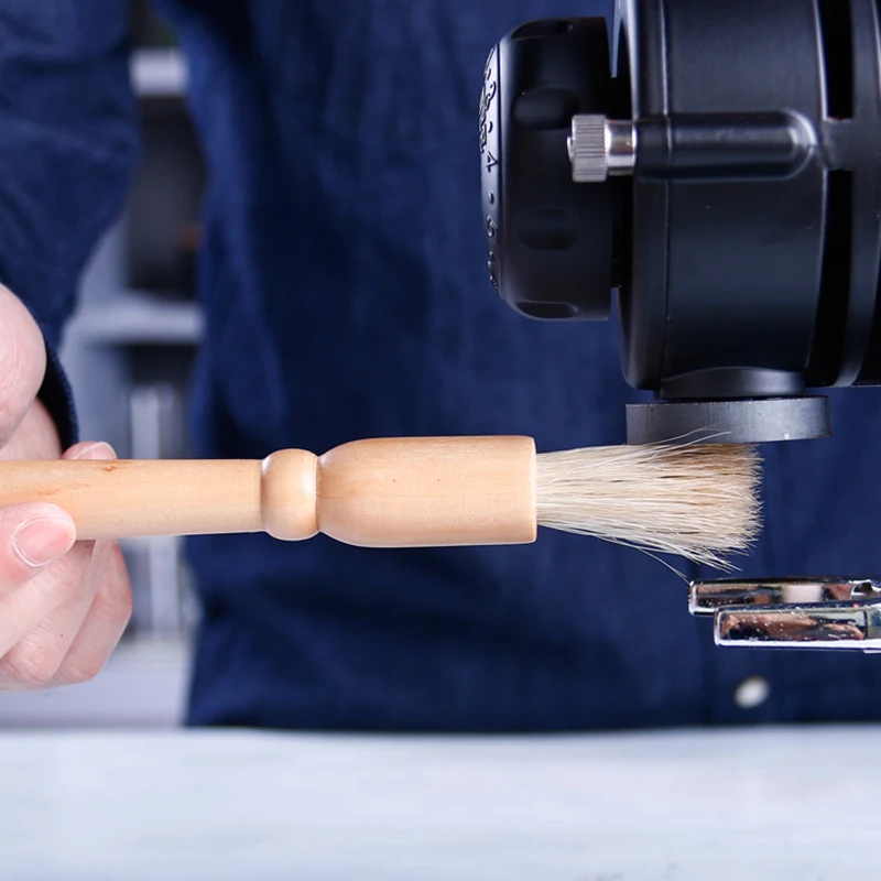 

1pc Coffee Brush Coffee Grinder Machine Cleaning Brush Wood Handle Natural Bristles Wood Powder Espresso Brush for Barista