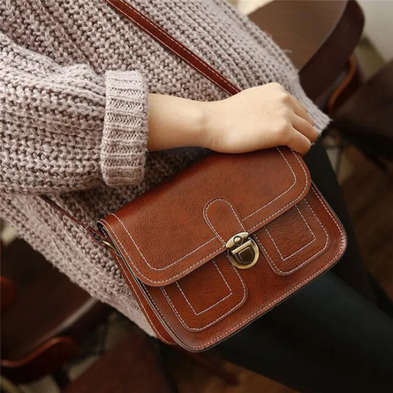 Cheap New Vintage Women Flap Fashion Casual Leather Shoulder Bag Retro Lady Crossbody Messenger Elegant Envelop Clutch Purse | Багаж и