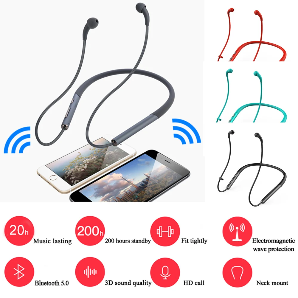 

Air Conduction Bluetooth 5.0 Earphone Radiation Protection Wireless Noise Cancelling Headphones HD Stereo Sport Earbuds with Mic