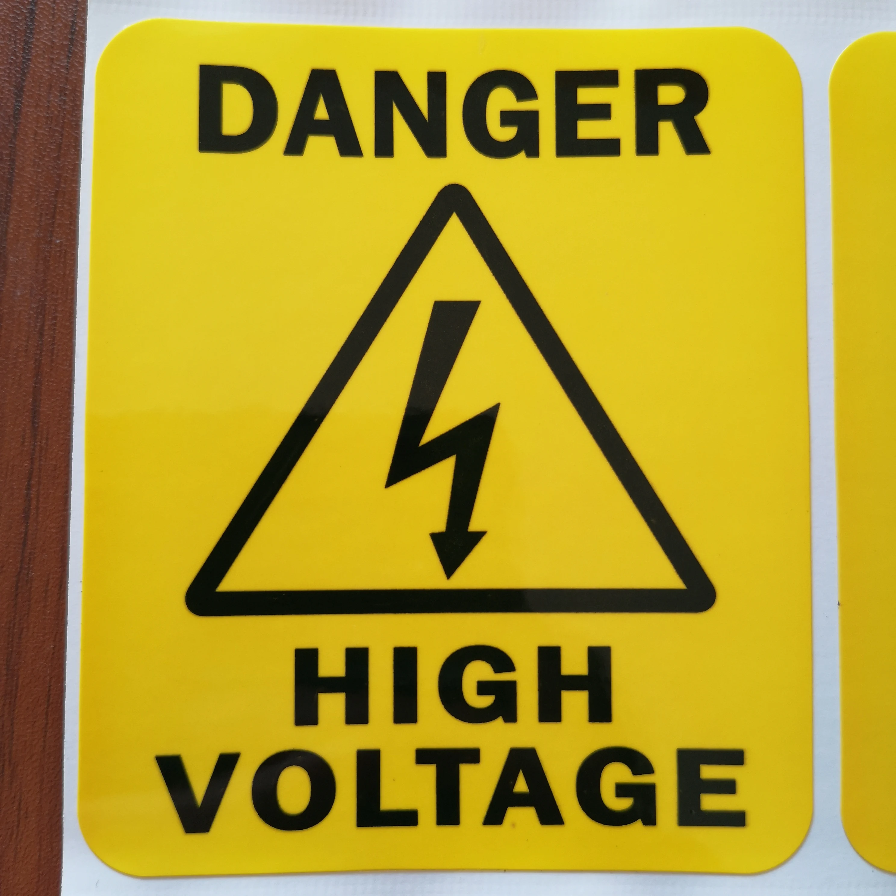 WEH12 High Voltage 300x100mm Plastic Sign OR Sticker 
