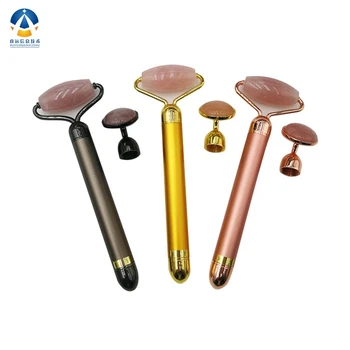

Two-in-one Jade Gold Rod Jade Electric Beauty Stick Roller Massage Stick Natural Jade Roller Beauty Instrument