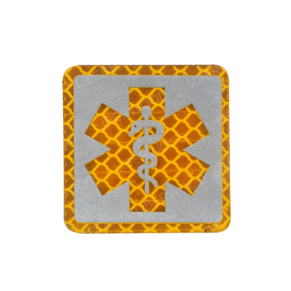 14 Светоотражающий медицинский EMT Star of Life многоцветный спасательный IR Chapter армейский значок крест тактический боевой аппликация эмблем обруч и петля - Цвет: 14