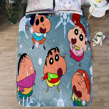

Crayon Shin Chan Summer Blanket Cartoon Anime Blanket Christmas Gift Throw Soft Warm Camping Blanket Thin Quilt Girl Bedroom 04