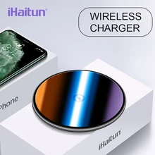 IHaitun роскошное Qi Беспроводное зарядное устройство для быстрой зарядки для iPhone 11 Pro мобильного телефона, беспроводное зарядное устройство, док-станция для samsung S10