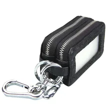 Мужская Натуральная кожа мужской брелок кошельки короткий квадратный коровьей ID держатель для карт на молнии многофункциональный автомобильный брелок кошелек