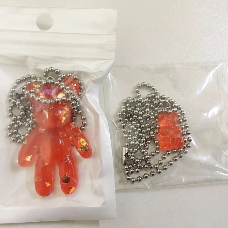 Ожерелье с милым медведем из прозрачной смолы, мультяшное животное, забавное ожерелье для девочек, детские ювелирные изделия