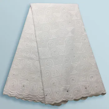 

High Quality African Lace for Nigerian Men Wholesale Cotton Dry Lace Fabric with Stones Swiss Voile Lace in Switzerland CV458