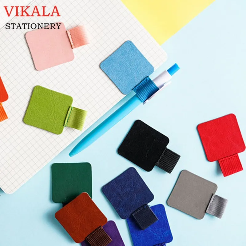 

10 шт. брендовый зажим для ручки Climemo, держатель для ручки из искусственной кожи, самоклеющийся карандаш с эластичной петлей для ноутбуков, журналов, клипбордов YB-1001