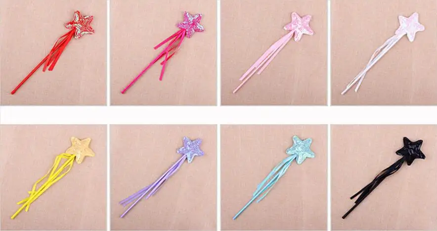 

Halloween Children's Day Sequins Magic Wand Pentagram Masquerade Handcuffs Angel Stick Magic Wand Star Fairy Stick praty gift