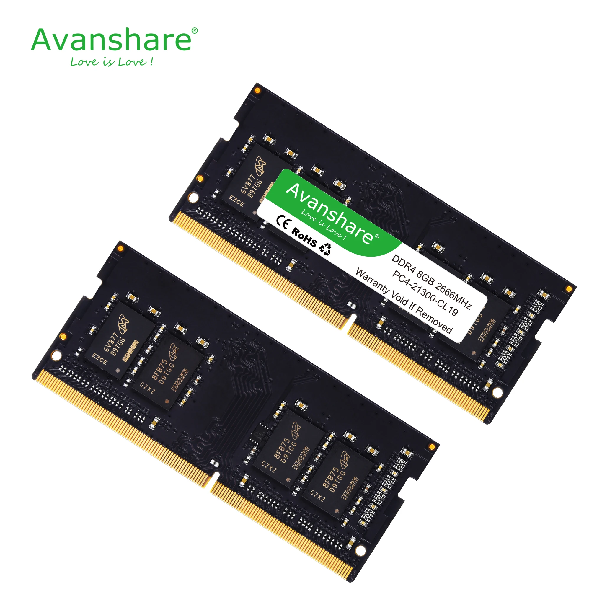 Оперативная память Avanshare ddr4, 4 ГБ, 8 ГБ, 2666 МГц, 2400 МГц, sodimm, память для ноутбука, совместимая с памятью ddr4, ноутбук