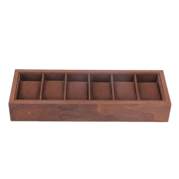 

Wood Jewelry Organizer Tray High Quality Wood Jewelry Display Storage Holders Racks 6 Grids
