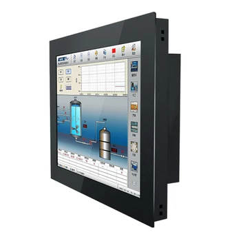 

17 inch Monitor Industrial Display Desktop Screen 1280*1024 VGA HDMI DVI USB Resistance Touch Screen Buckles Mounting
