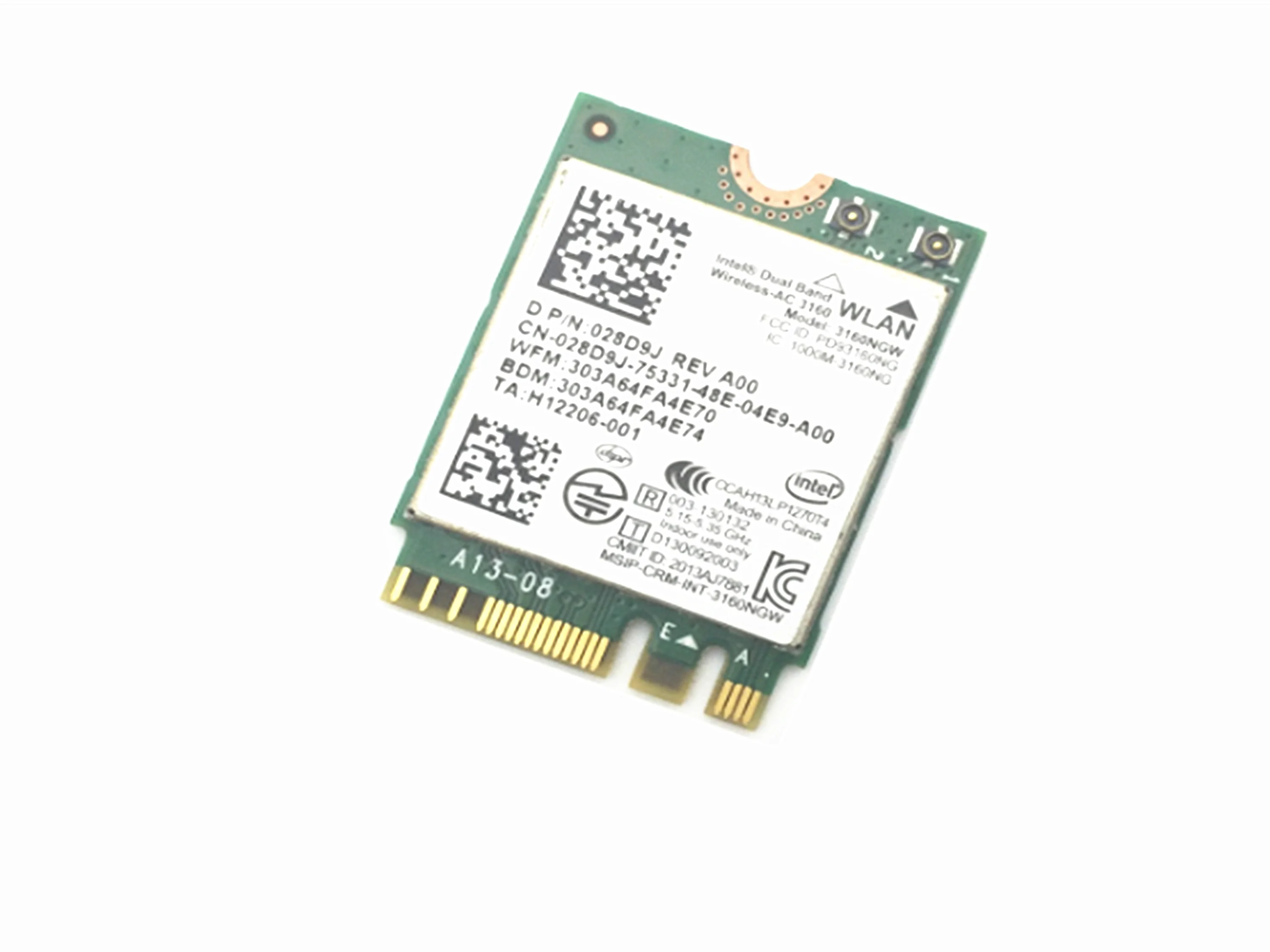 Новая беспроводная карта для Intel Wireless-AC 3160 3160NGW wifi Bluetooth4.0 NGFF DELL 5547 5545 5548 5558 5557 5758 5559 |