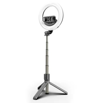 

Photo LED Selfie Stick Ring Fill Light Dimmable Camera Phone Ring Lamp With Stand Tripod Foldable For Makeup Video Live Studio